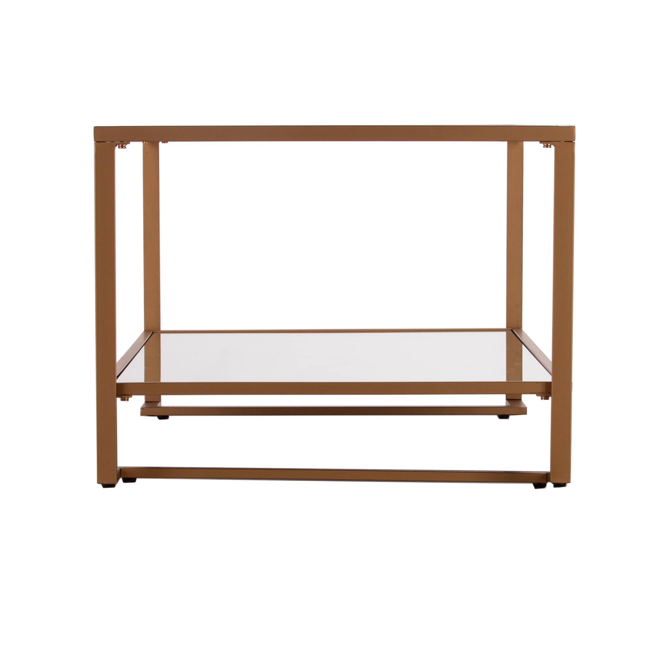 Horten Glass-Top Cocktail Table