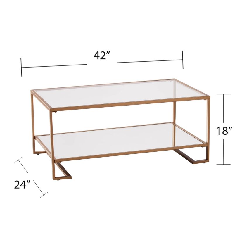 Horten Glass-Top Cocktail Table