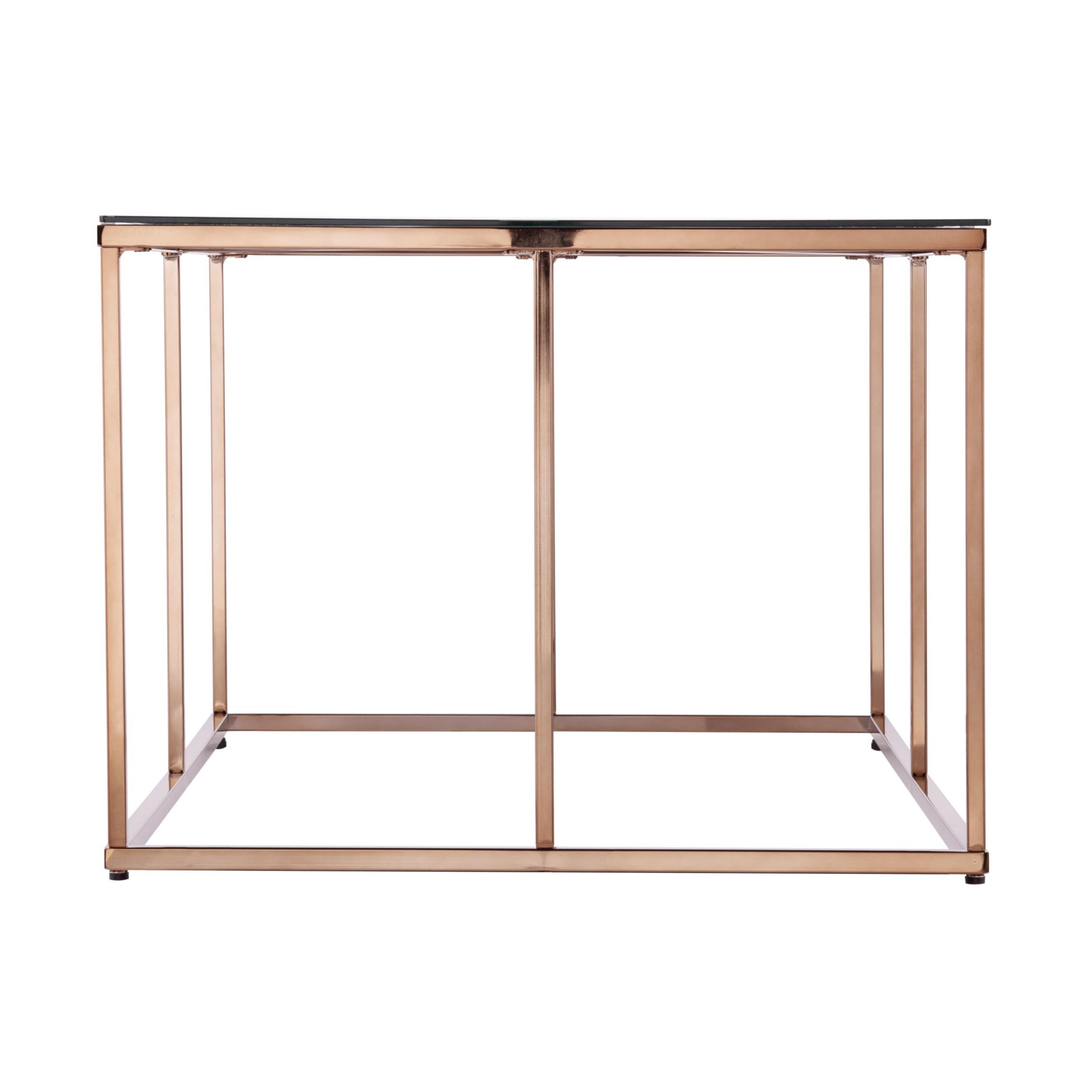 Nicholance Contemporary Glass-Top Cocktail Table