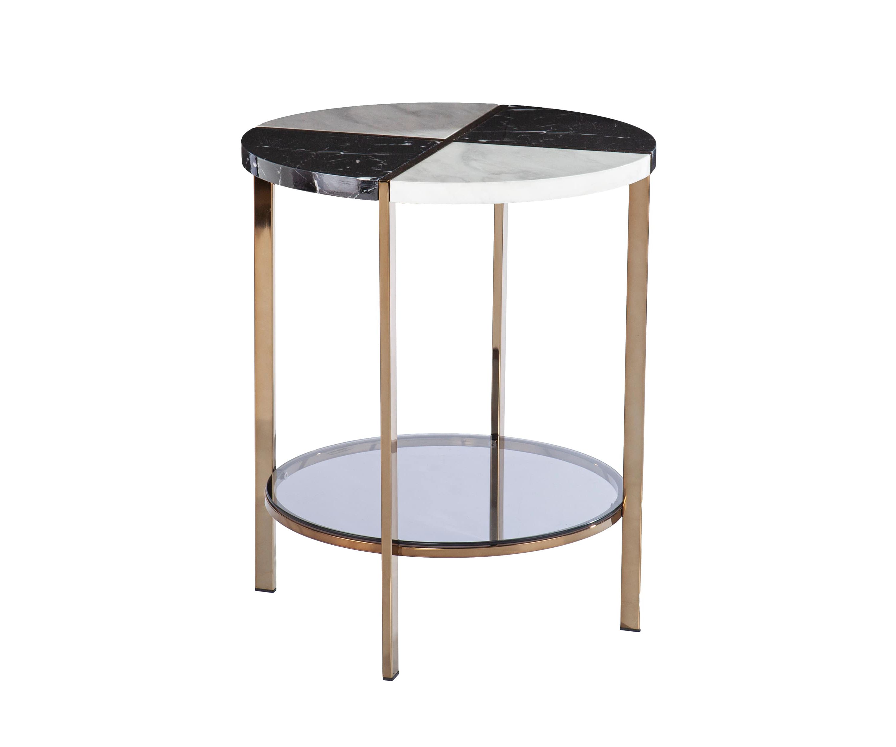 Cortinada Round Faux Marble End Table