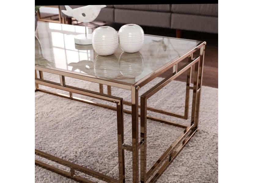 Simondley Faux Marble Cocktail Table