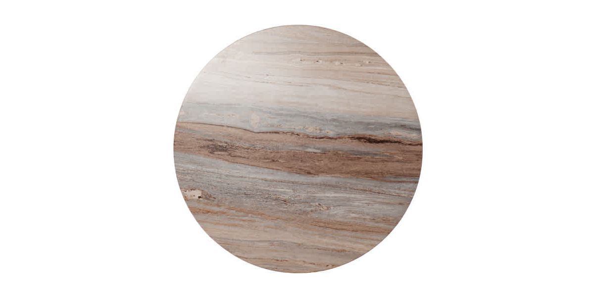 Chadkirk Round Faux Marble End Table