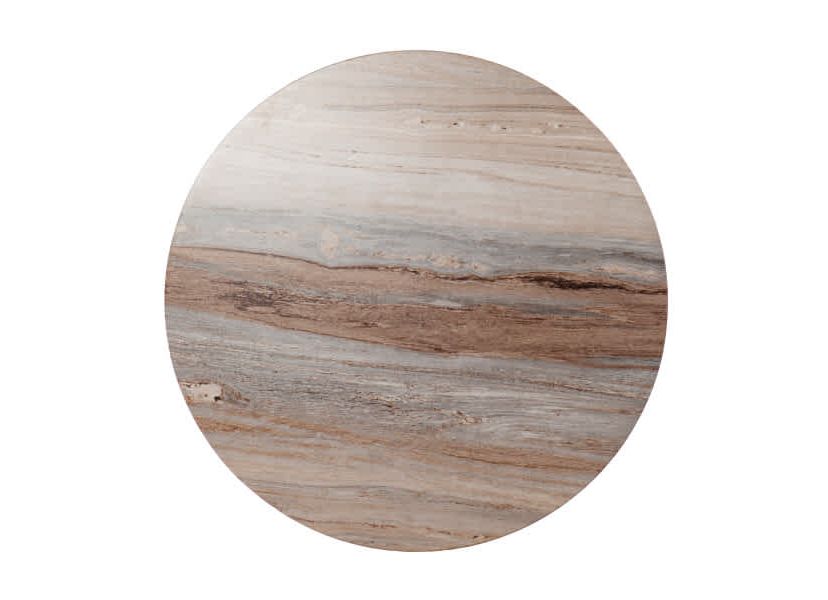Chadkirk Round Faux Marble End Table