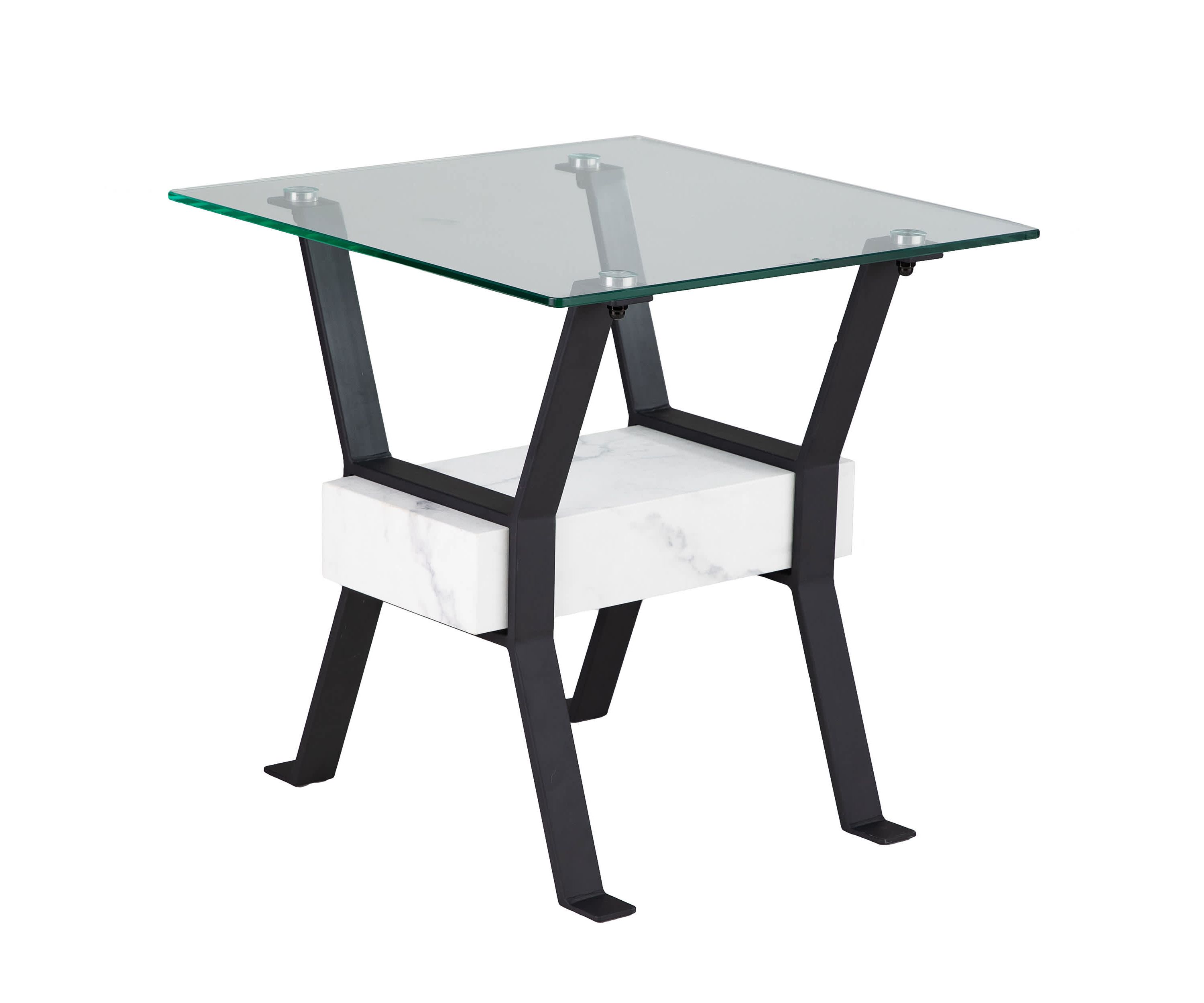 Darvette Glass-Top End Table