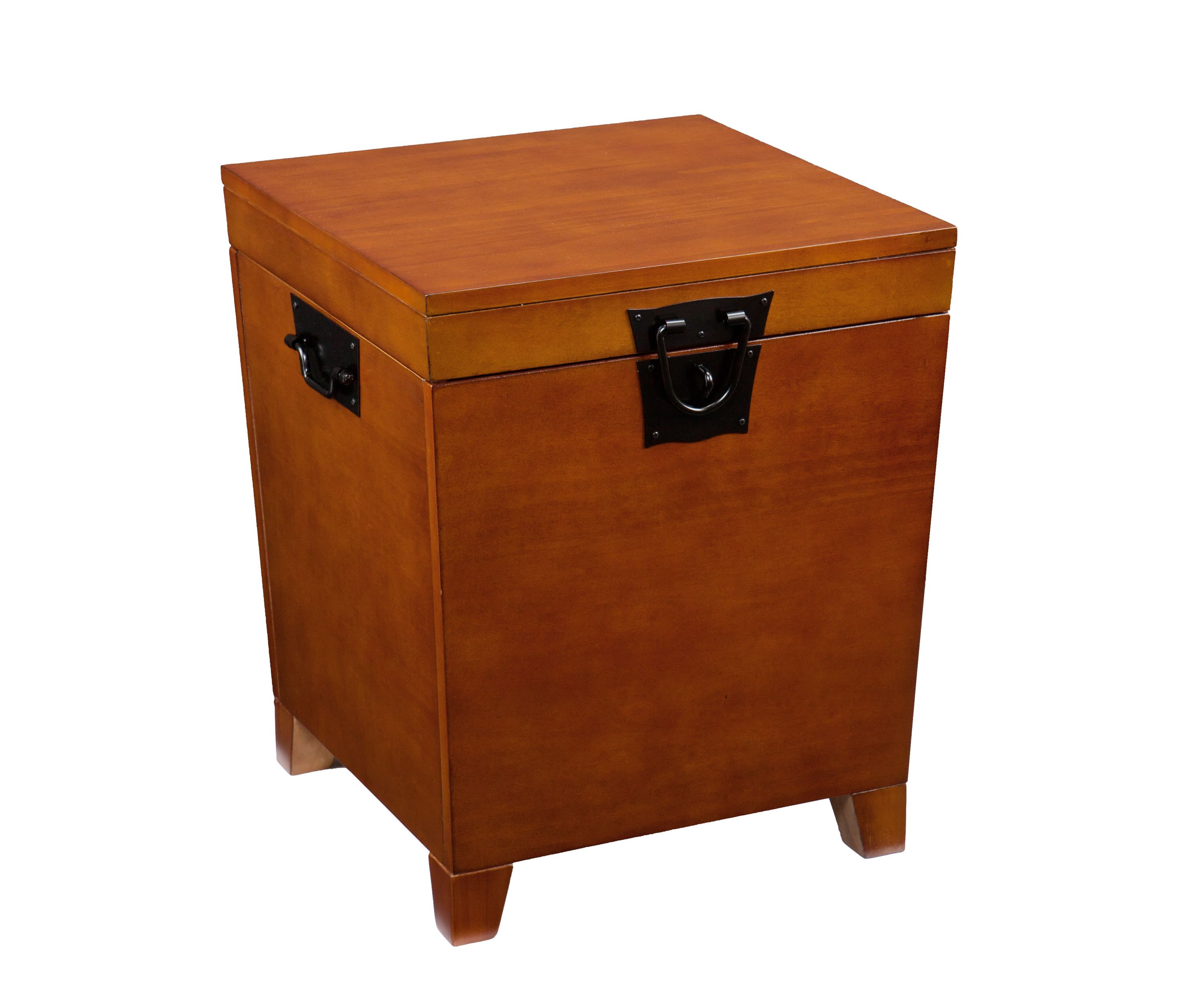 Pyramid Lift-Top Trunk End Table
