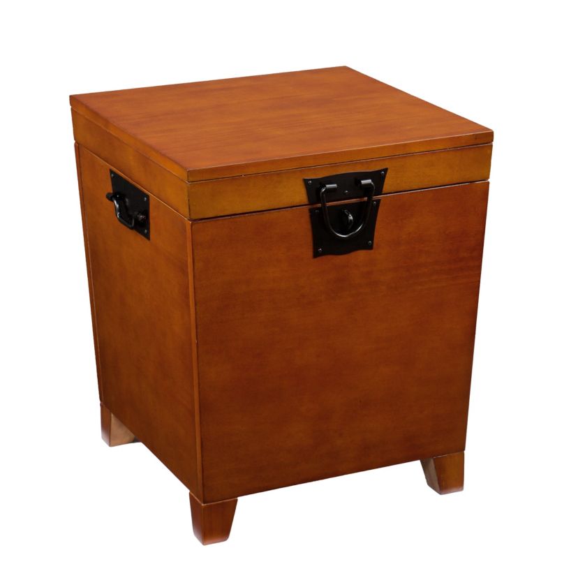 Pyramid Lift-Top Trunk End Table