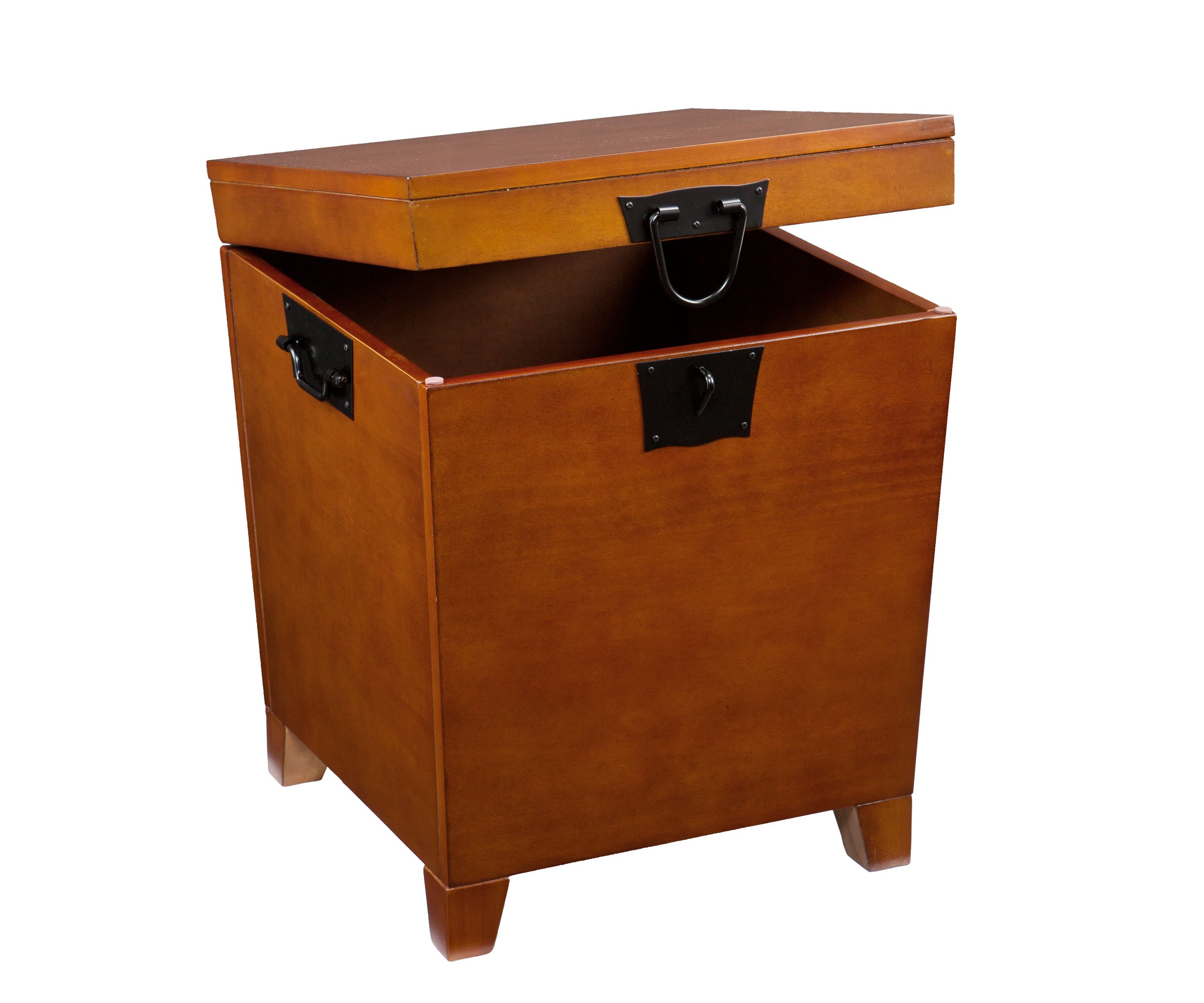 Pyramid Lift-Top Trunk End Table