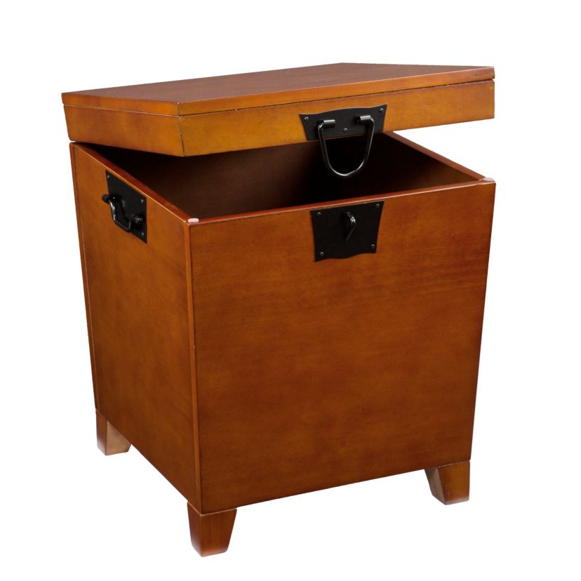 Pyramid Lift-Top Trunk End Table