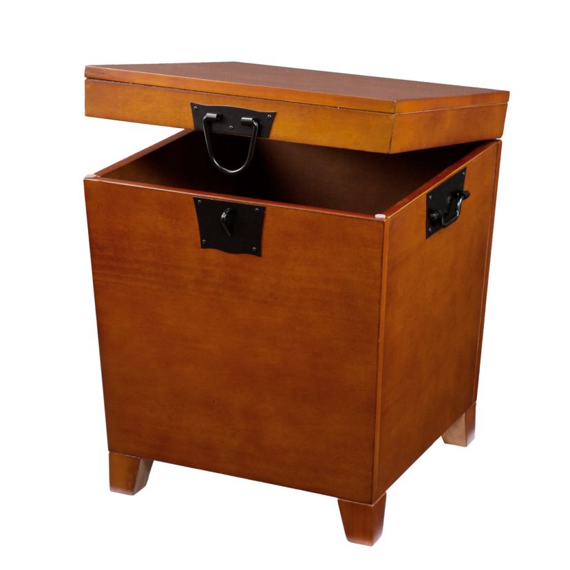 Pyramid Lift-Top Trunk End Table