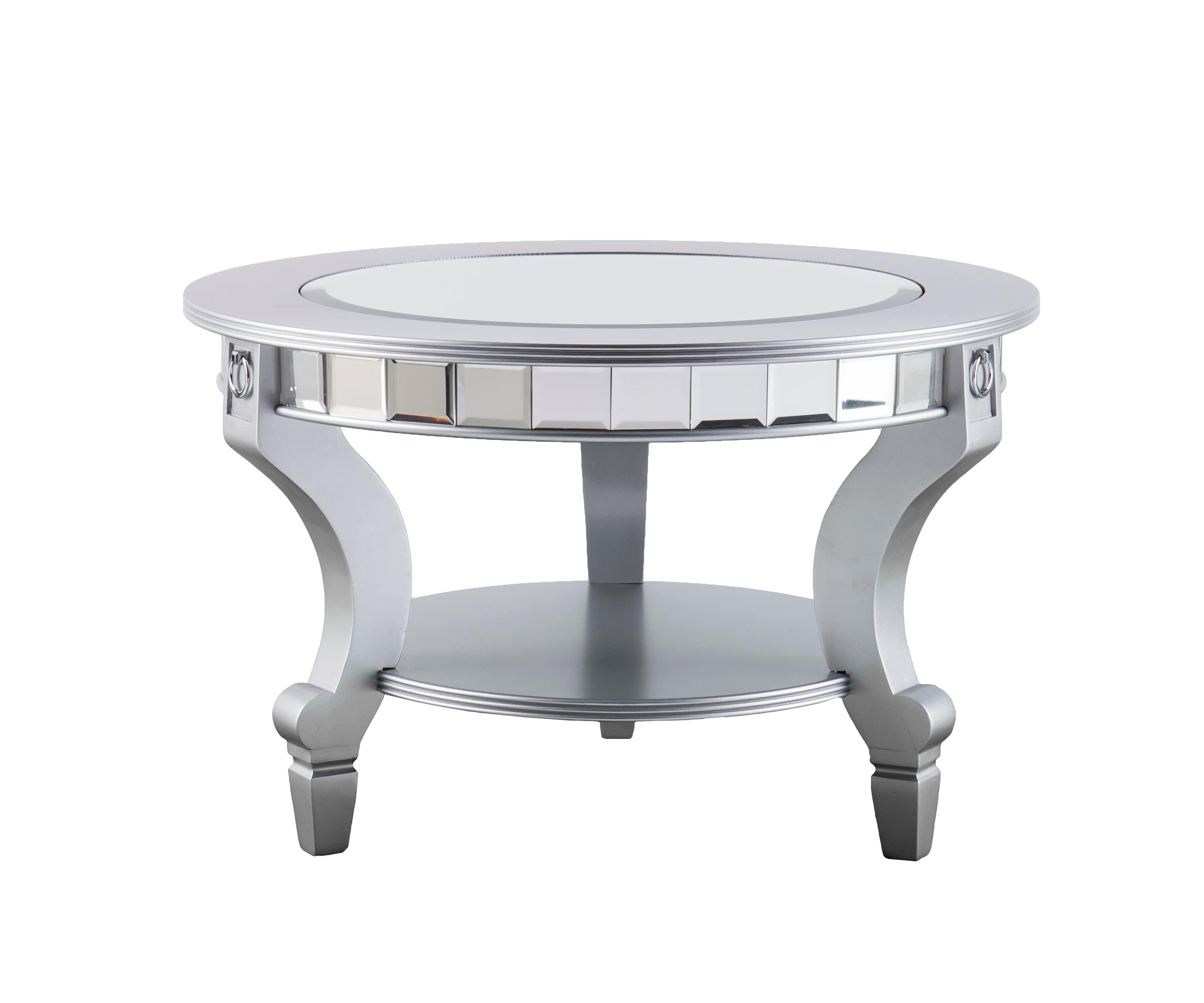 Linsay Mirrored Round Cocktail Table