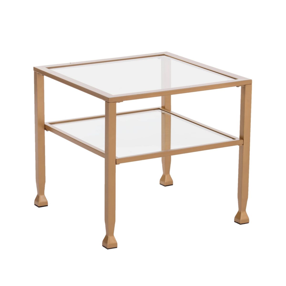 Jaymes Gold Metal and Glass Bunching Cocktail Table