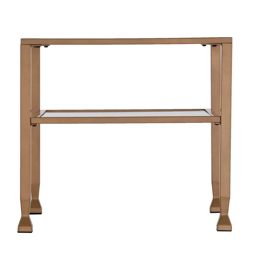 Jaymes Gold Metal and Glass Bunching Cocktail Table