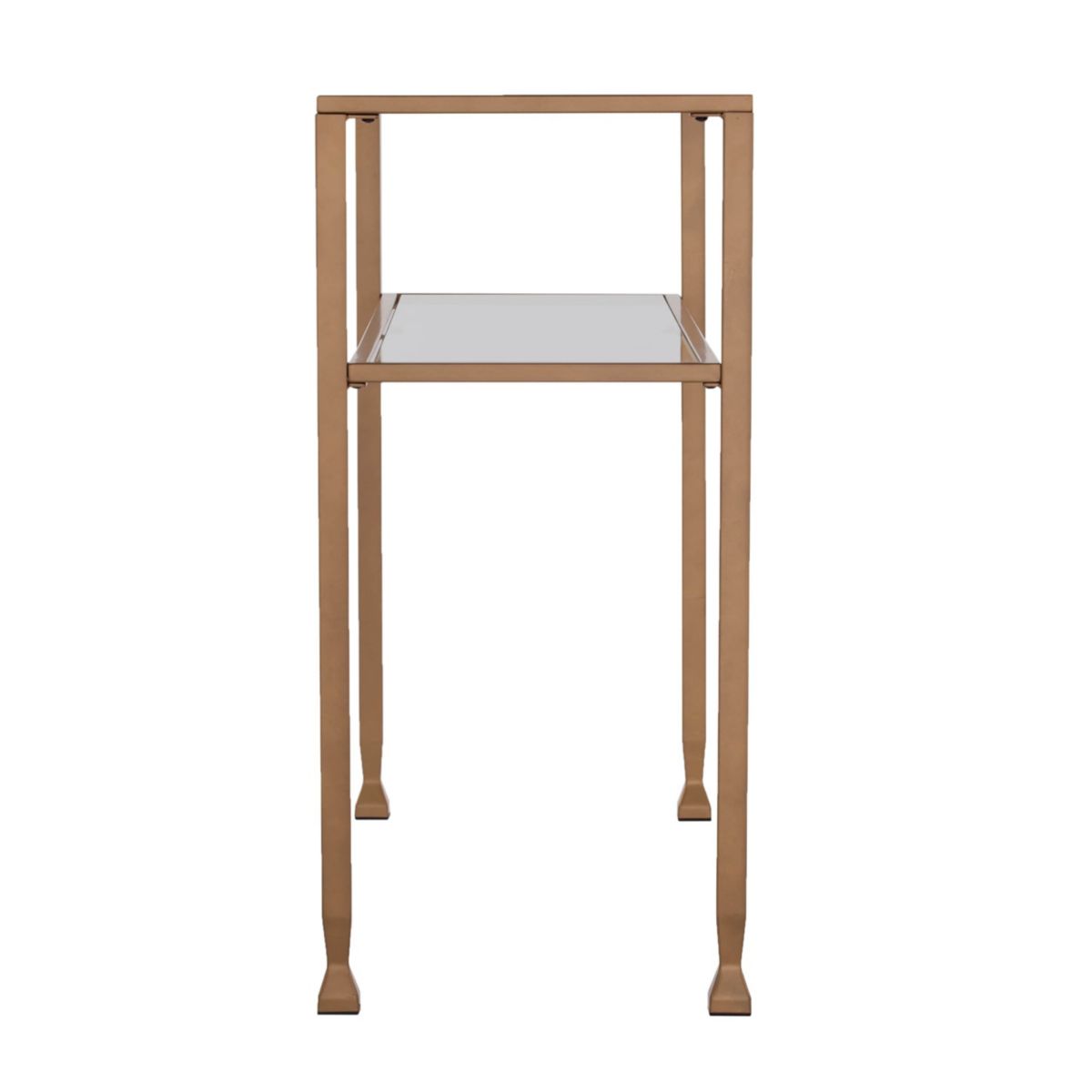 Jaymes Gold Metal and Glass Console Table