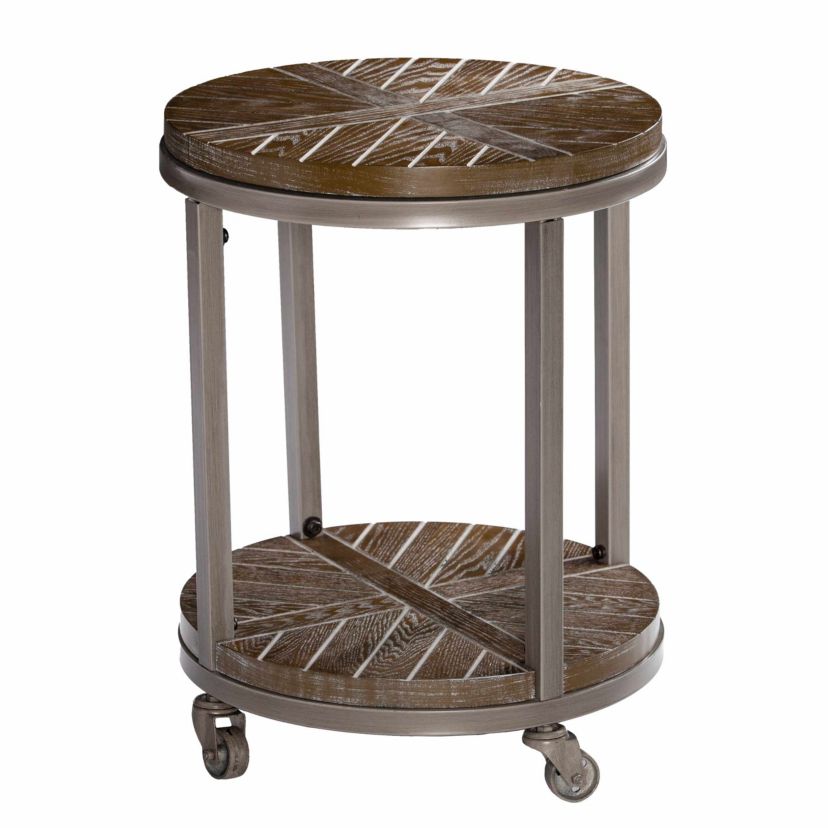 Konya Urban Industrial Round End Table