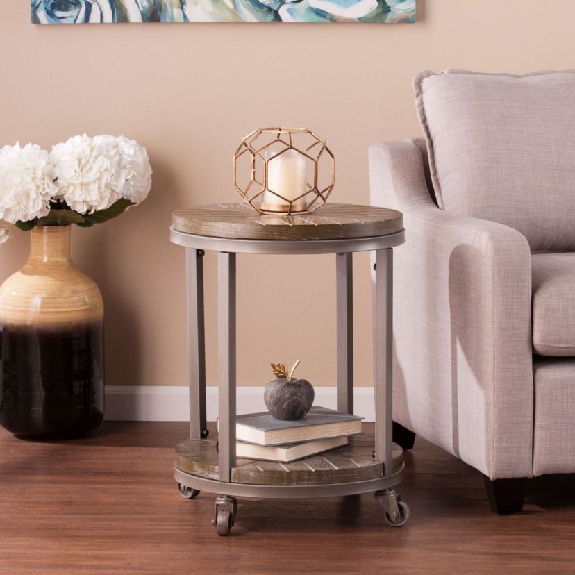 Konya Urban Industrial Round End Table