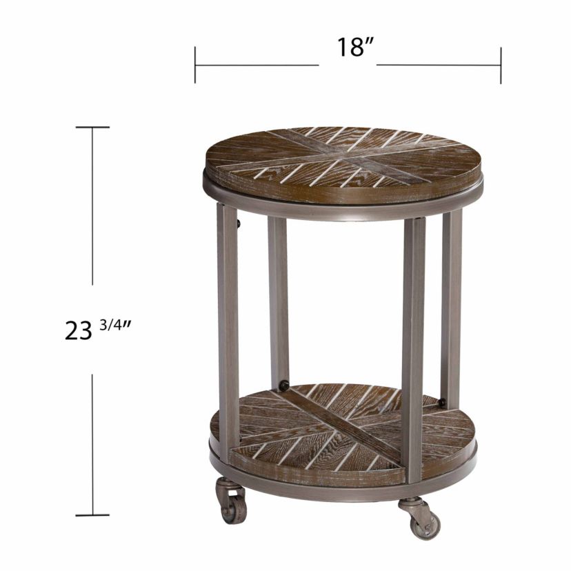 Konya Urban Industrial Round End Table