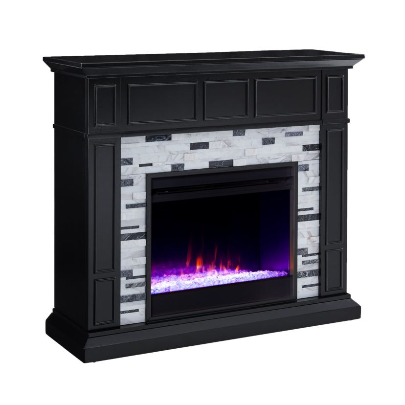 Drovling Marble Color Changing Fireplace