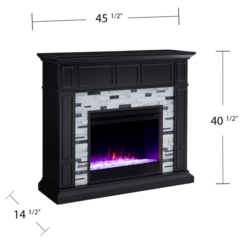 Drovling Marble Color Changing Fireplace