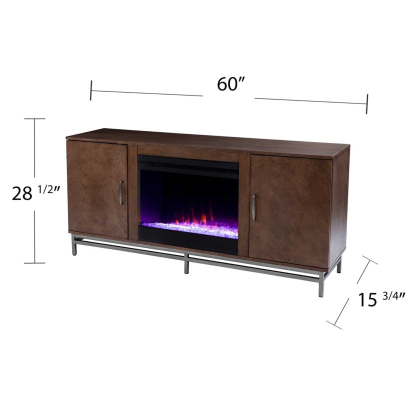 Dibbonly Color Changing Fireplace w/ Media Storage