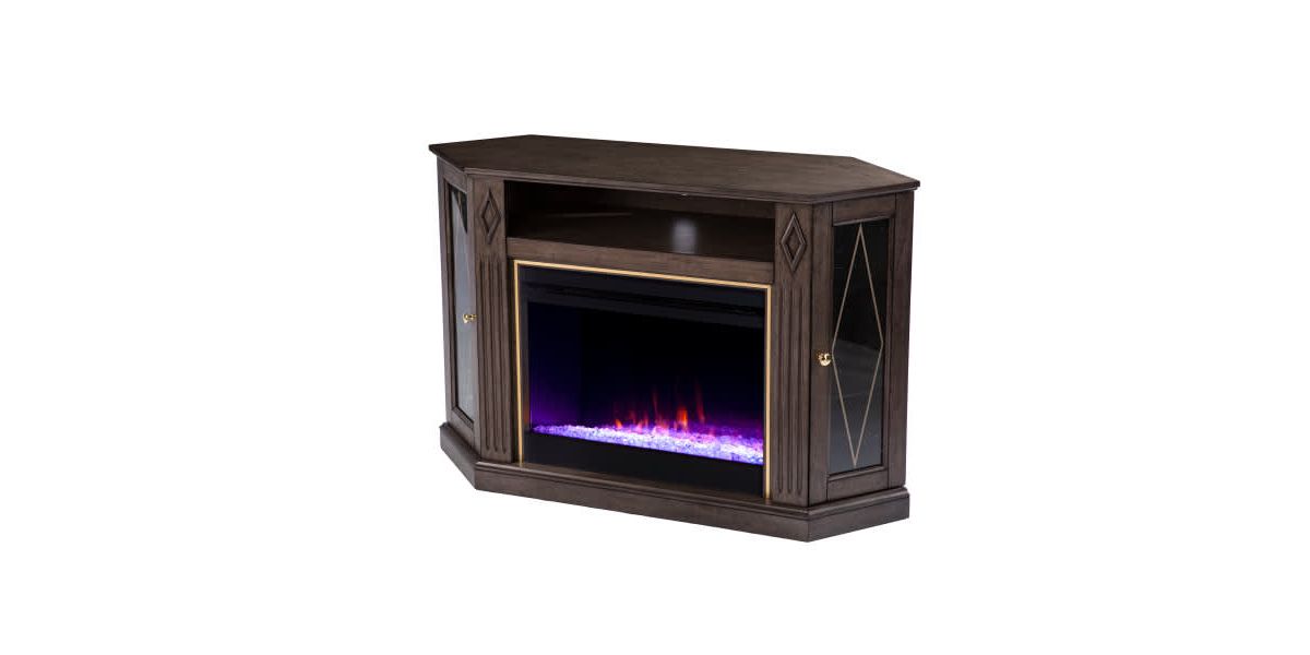 Austindale Color Changing Fireplace w/ Media Storage
