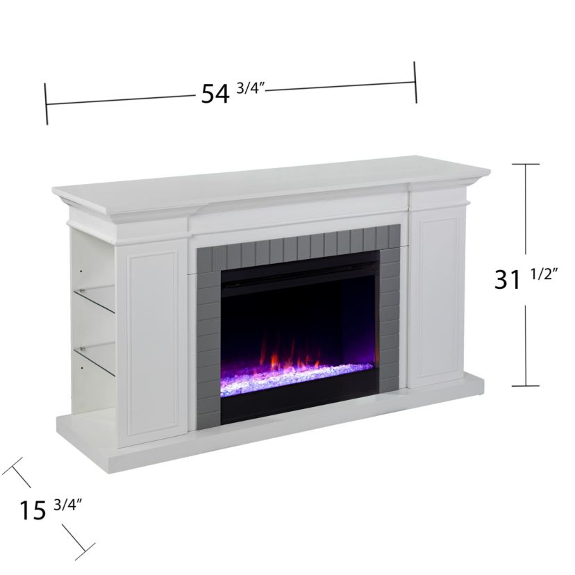 Rylana Bookcase Color Changing Fireplace