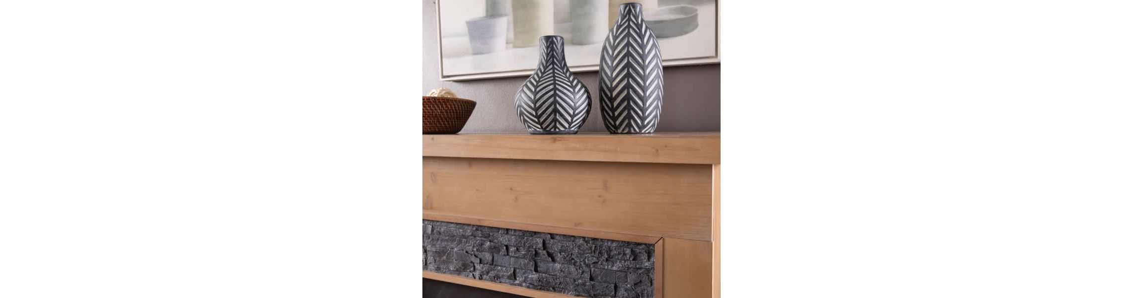 Standlon Color Changing Fireplace w/ Faux Stone Surround