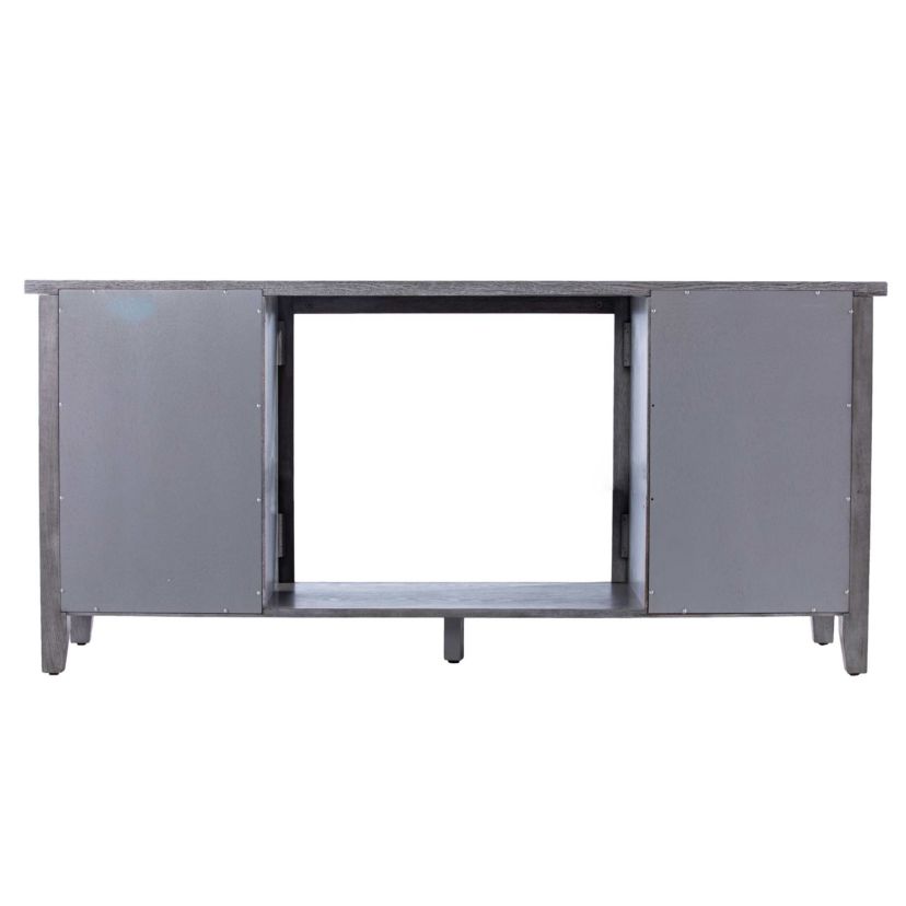 Edderton Color Changing Fireplace w/ Media Storage