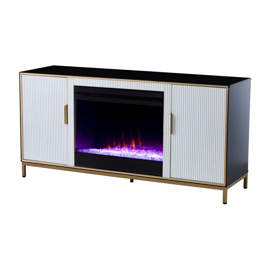 Daltaire Color Changing Fireplace w/ Media Storage