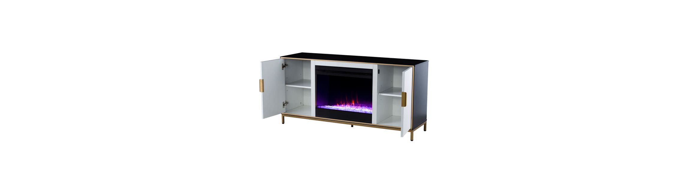 Daltaire Color Changing Fireplace w/ Media Storage