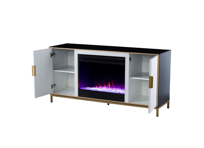 Daltaire Color Changing Fireplace w/ Media Storage