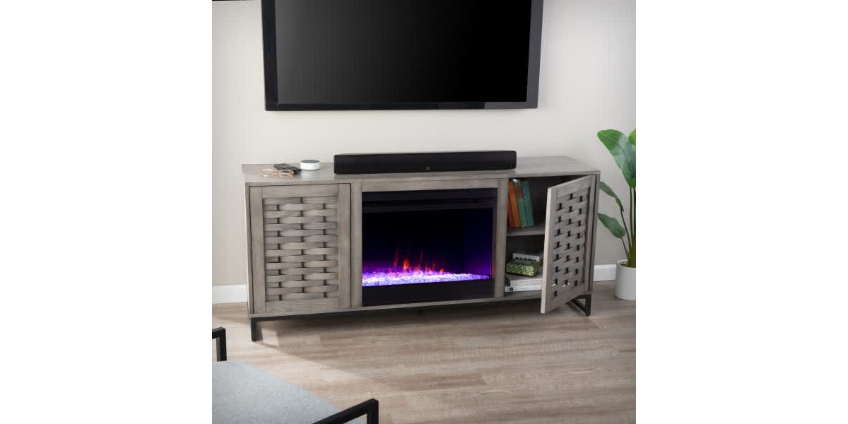 Akehurst Color Changing Fireplace with Media Storage