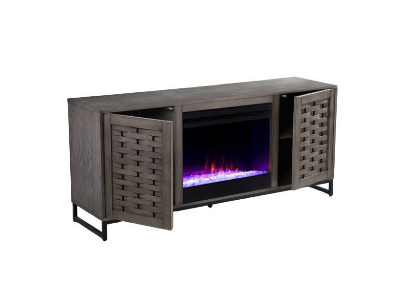 Akehurst Color Changing Fireplace with Media Storage