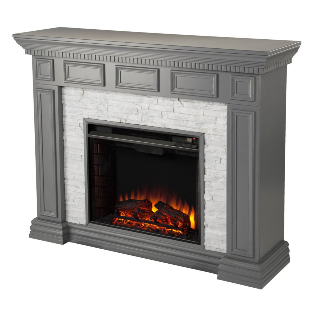 Dakesbury Faux Stone Electric Fireplace
