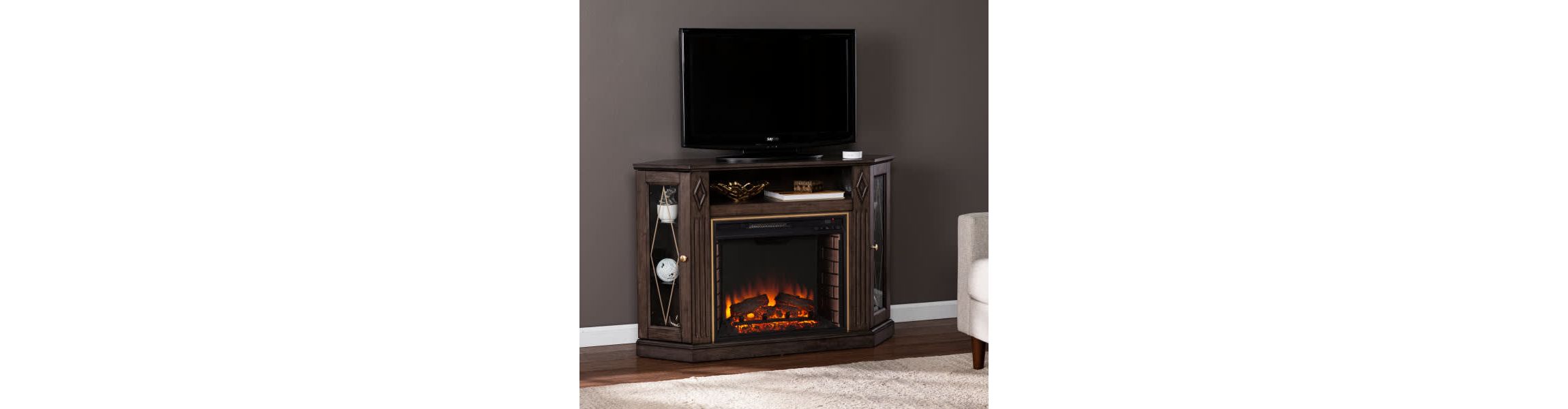 Austindale Electric Fireplace w/ Media Storage