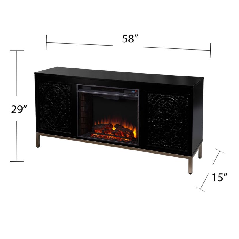 Winsterly Electric Fireplace Console w/ Media Storage