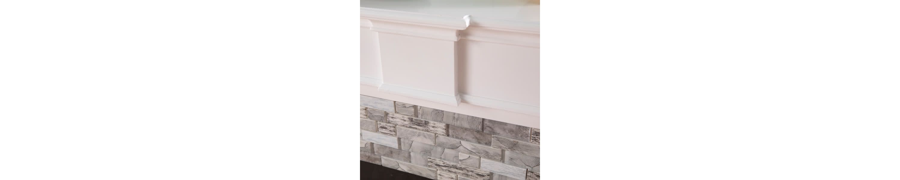 Bondale Electric Fireplace w/ Faux Stone Surround