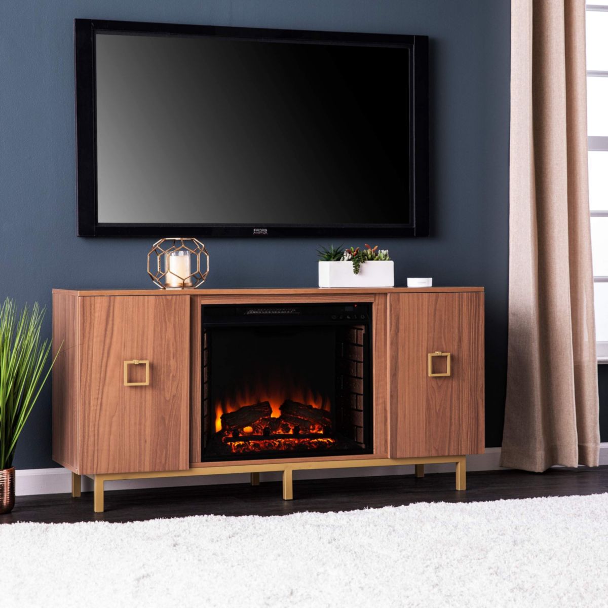Yorkville Electric Fireplace w/ Media Storage