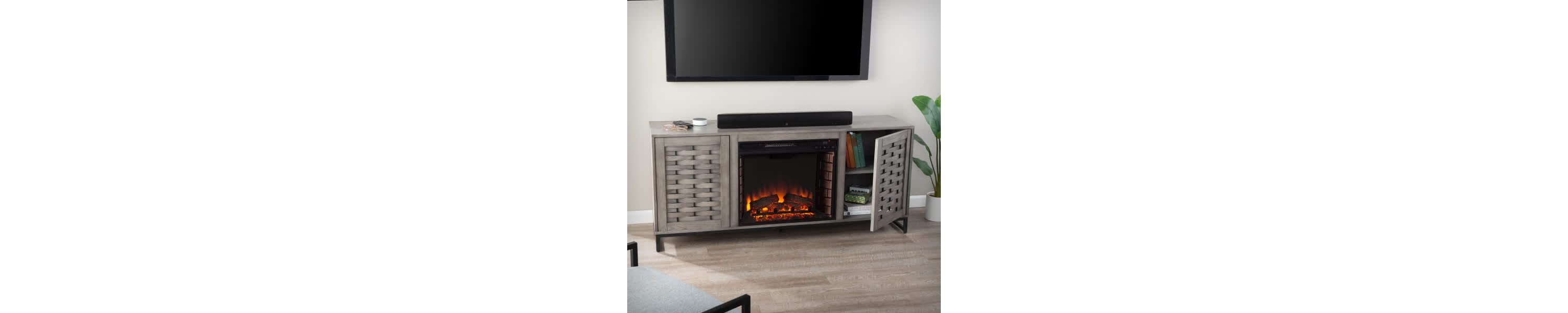 Akehurst Electric Fireplace with Media Storage