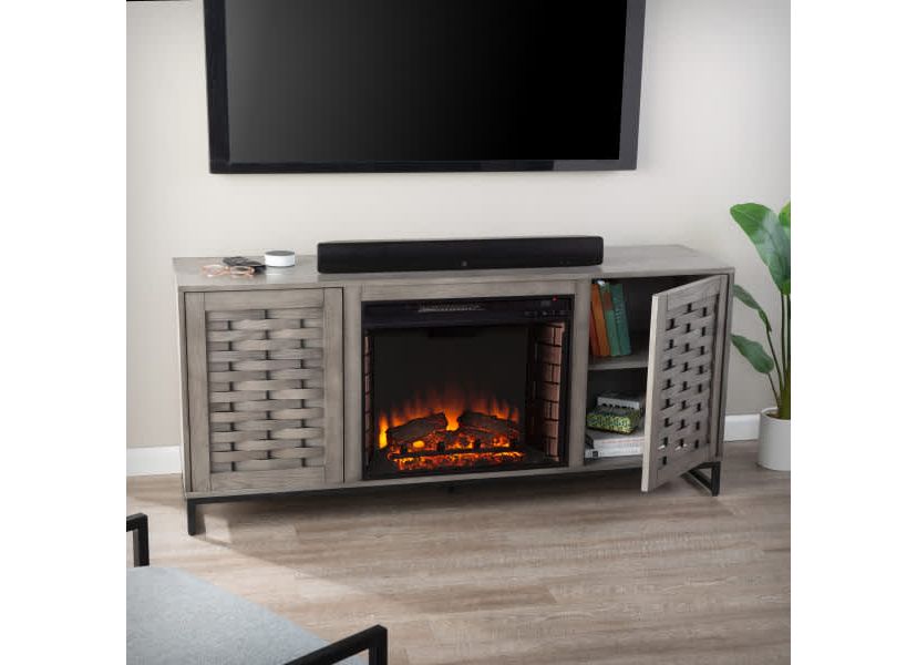 Akehurst Electric Fireplace with Media Storage