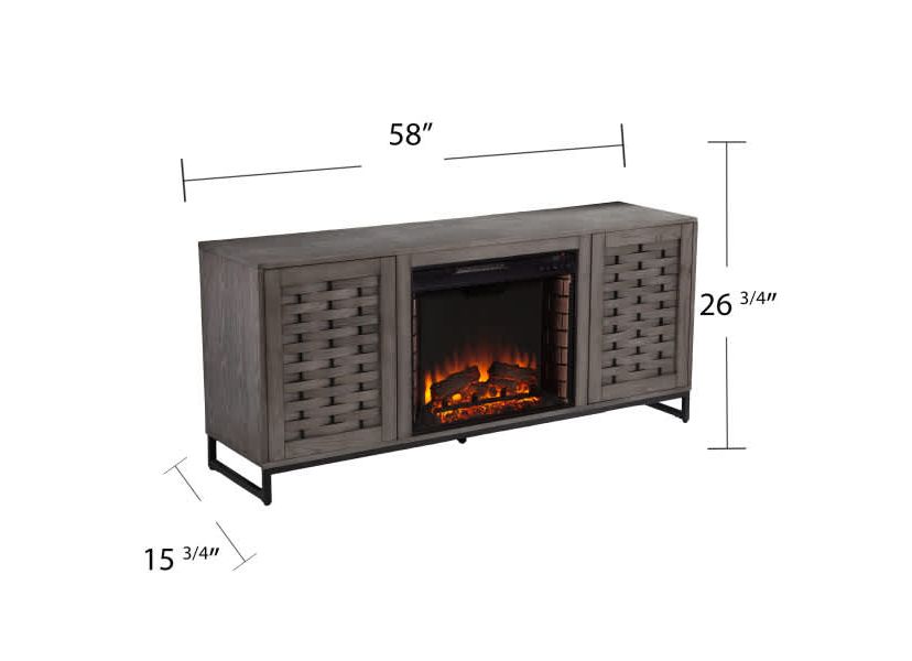 Akehurst Electric Fireplace with Media Storage