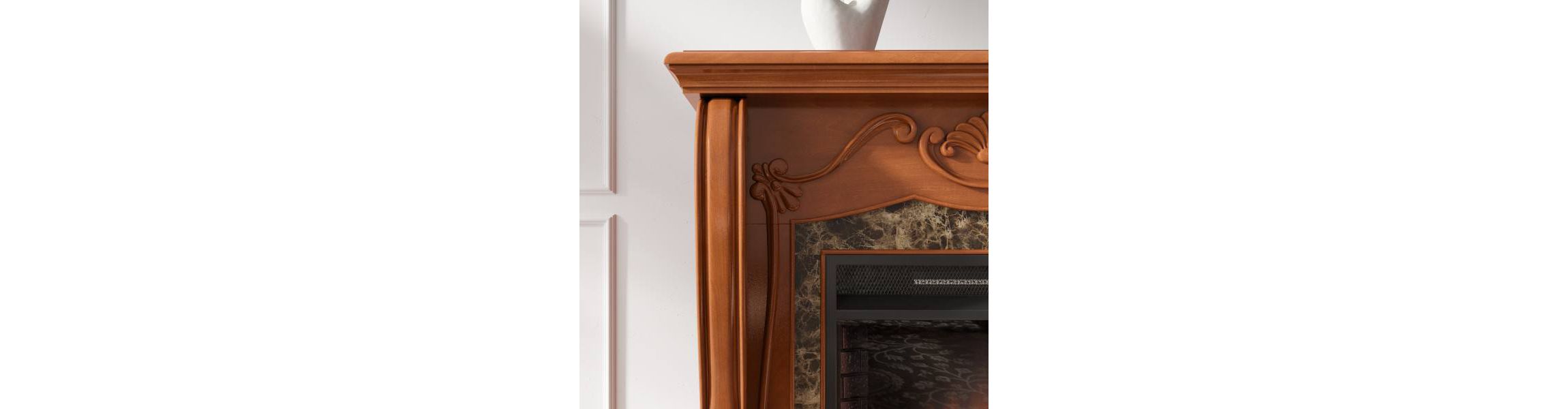 Cardona Electric Fireplace with Faux Marble