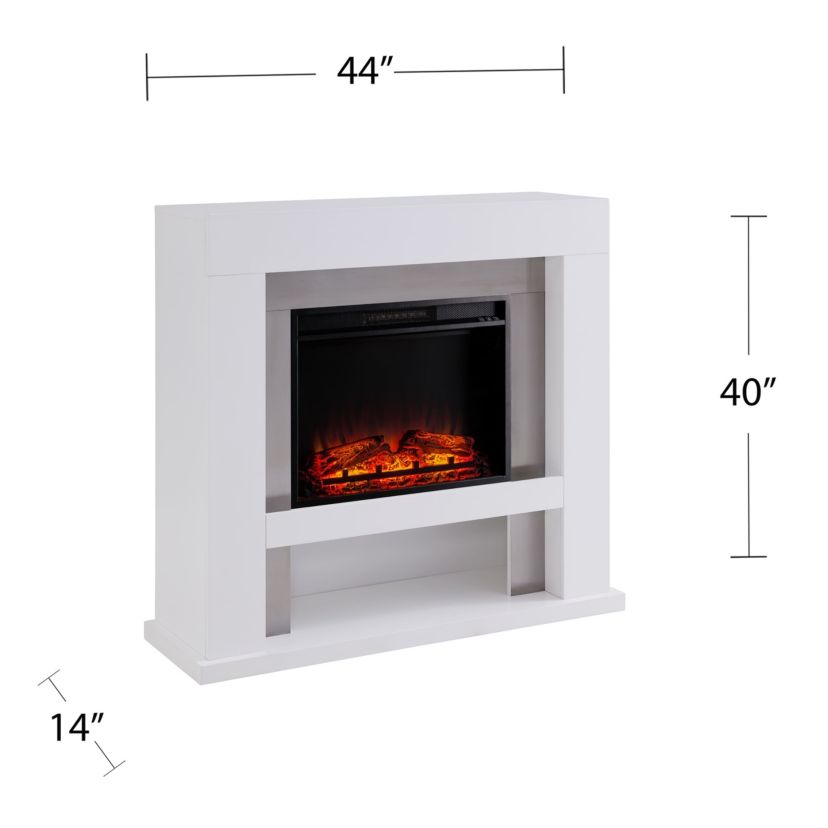Lirrington Stainless Steel Base Electric Fireplace