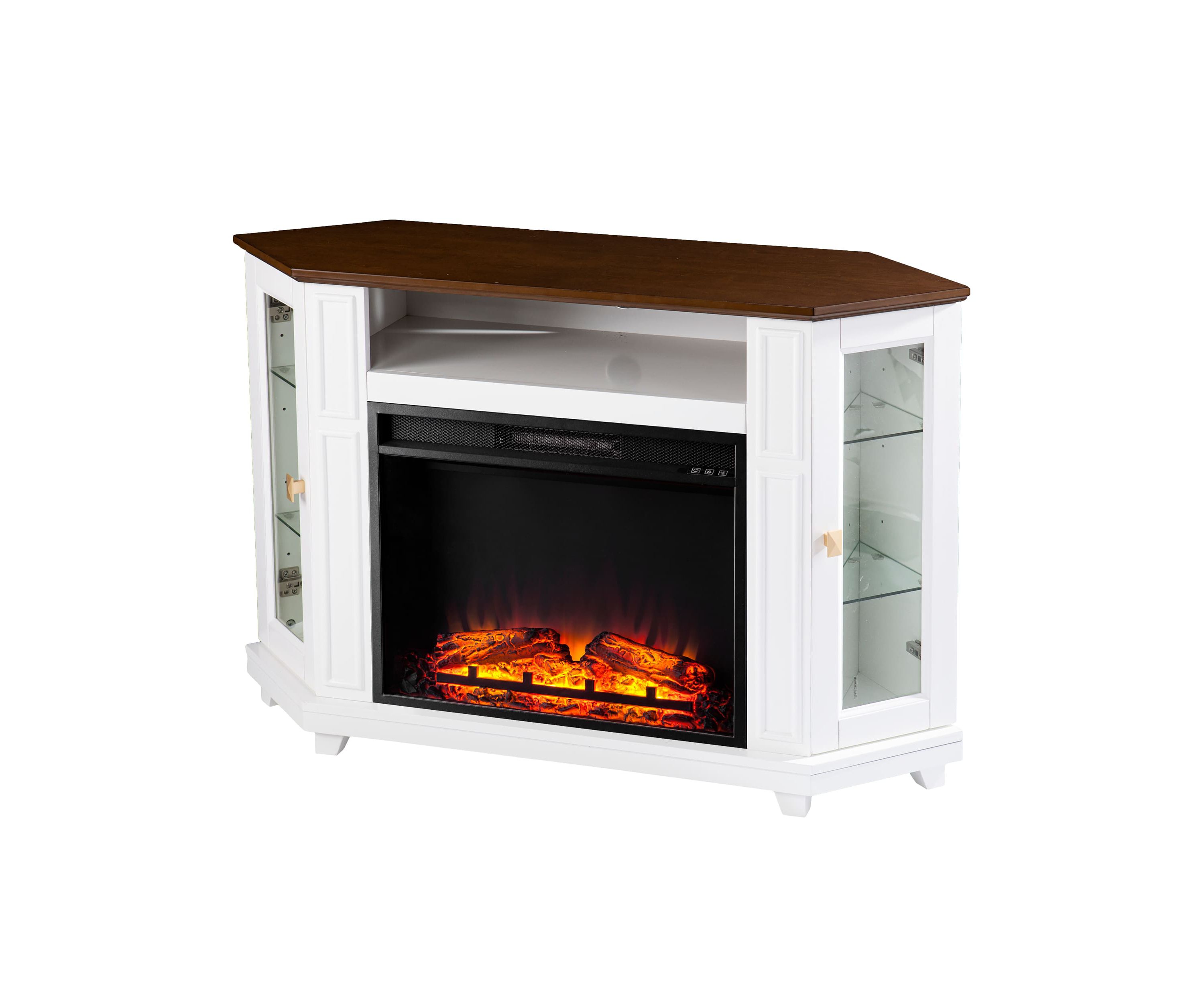 Dilvon Base Electric Media Fireplace w/ Storage