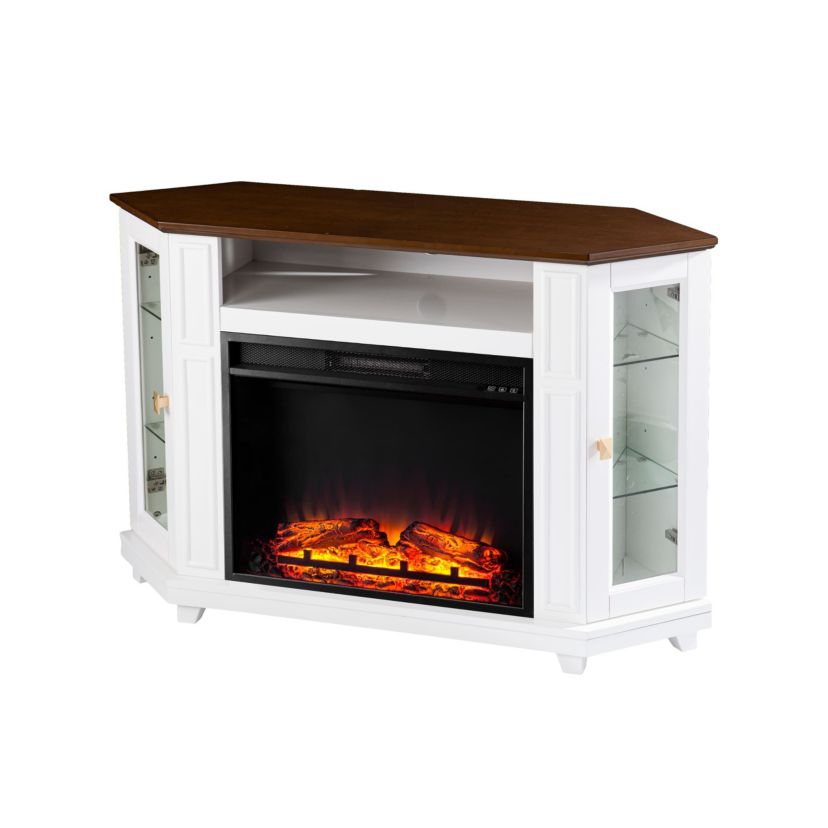 Dilvon Base Electric Media Fireplace w/ Storage