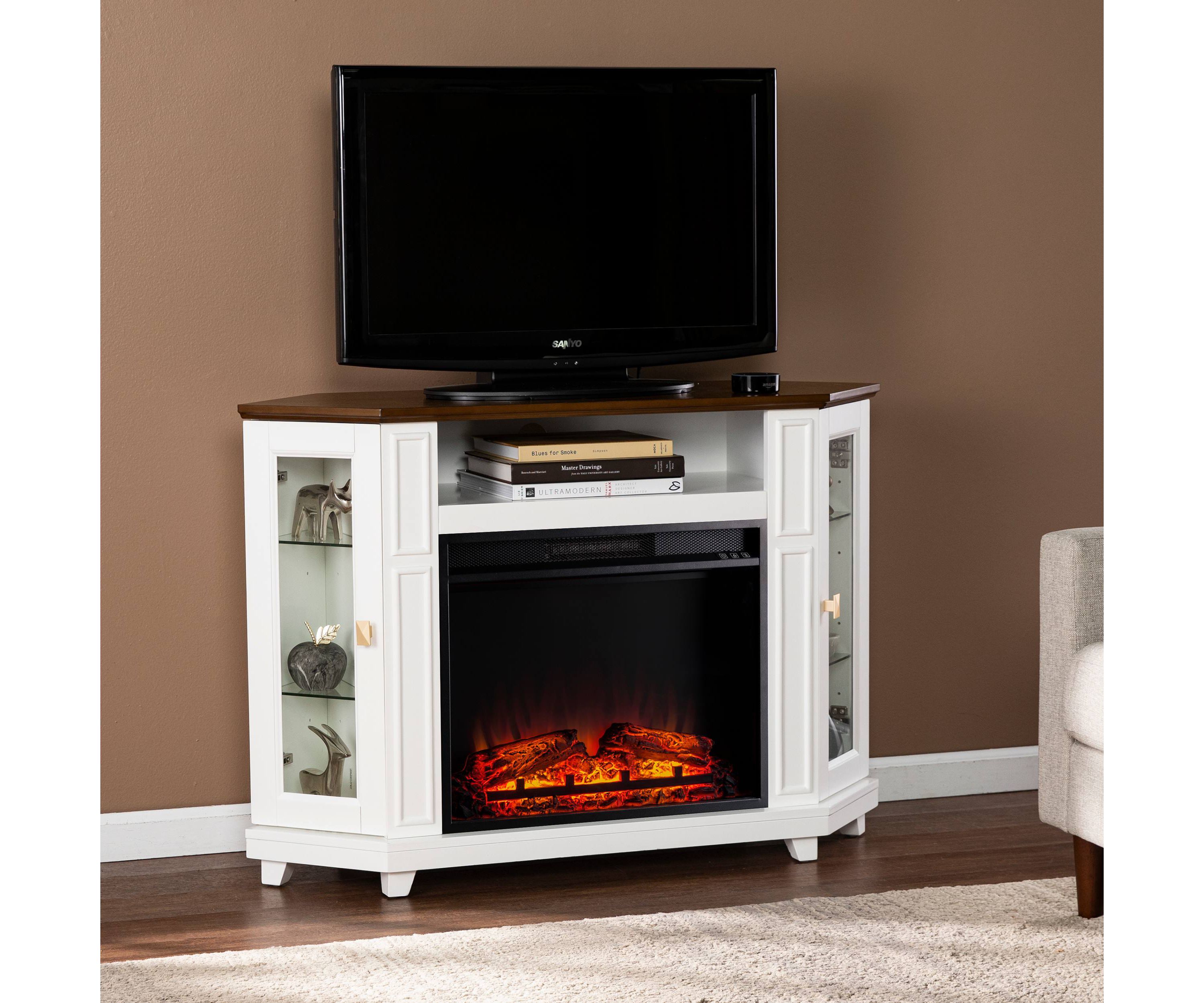 Dilvon Base Electric Media Fireplace w/ Storage