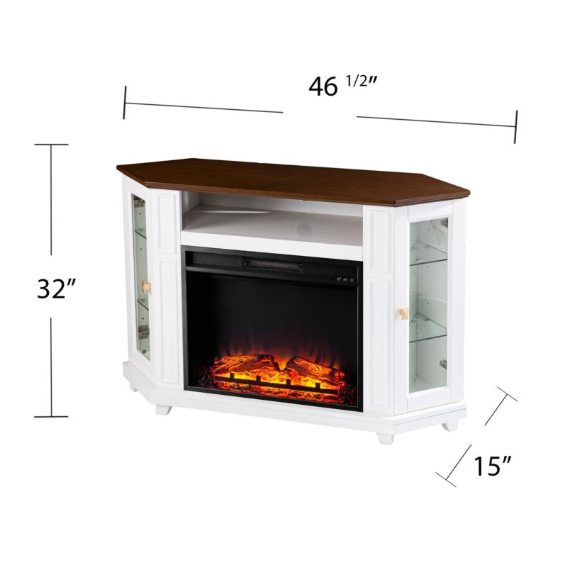 Dilvon Base Electric Media Fireplace w/ Storage