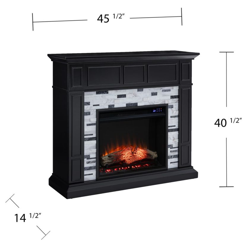 Drovling Marble Touch Screen Electric Fireplace