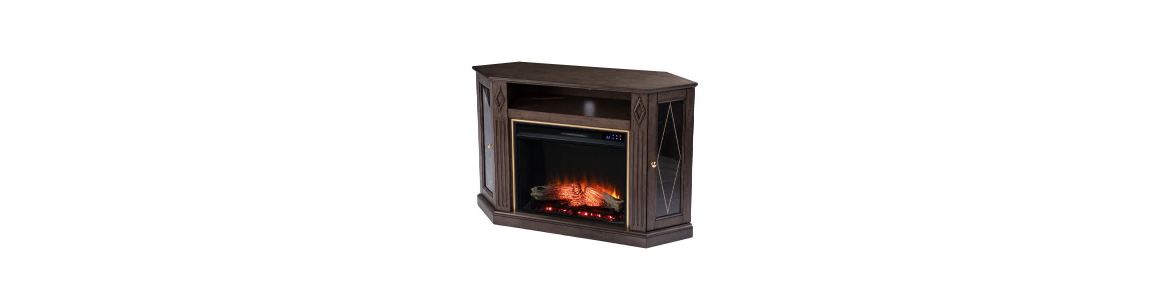 Austindale Touch Screen Electric Fireplace w/ Media Storage
