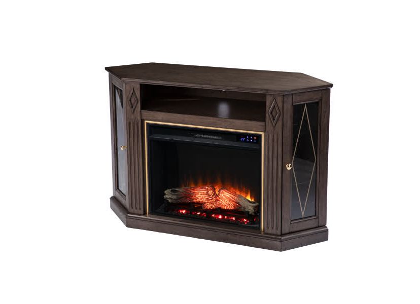 Austindale Touch Screen Electric Fireplace w/ Media Storage