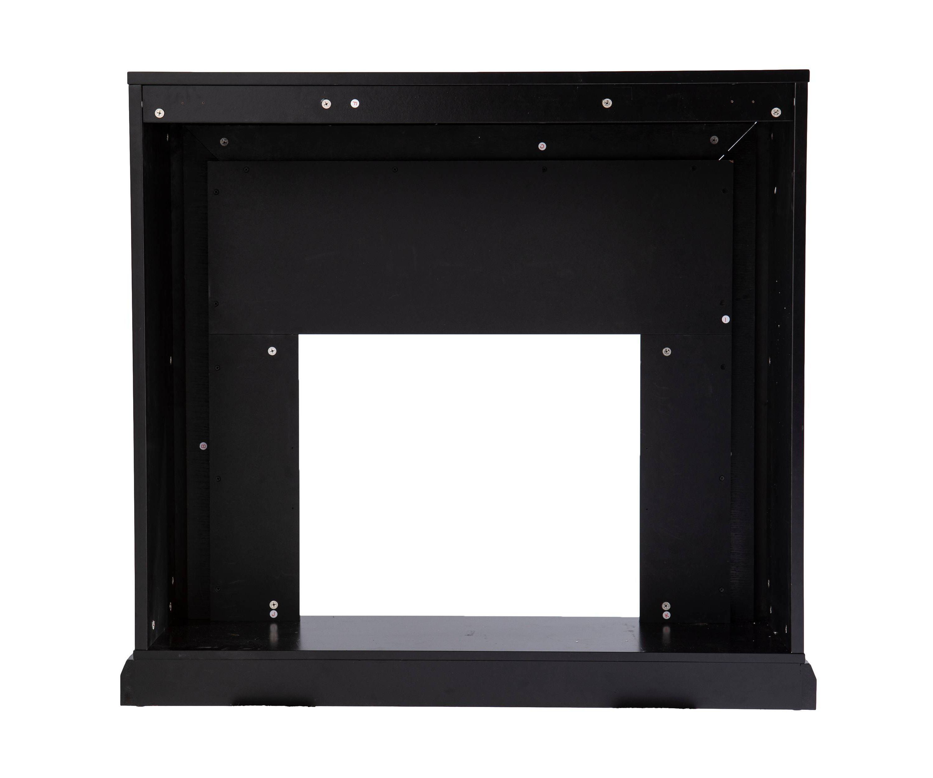 Trandling Mirrored Touch Screen Fireplace w/ Faux Marble
